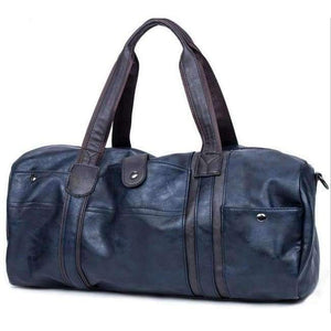 Planet Gates C Men's Large Capacity PU Leather Sports Bag Gym Bag Fitness Sport Bags Travel Shoulder Handbag Male Bag Black Brown