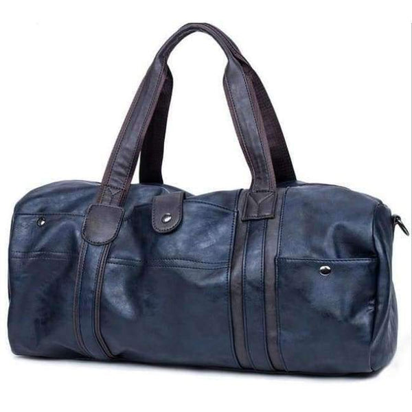 Planet Gates C Men's Large Capacity PU Leather Sports Bag Gym Bag Fitness Sport Bags Travel Shoulder Handbag Male Bag Black Brown