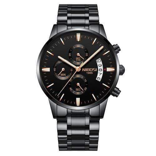 Planet Gates Men Watch Chronograph Sport Mens Watches Top Brand Luxury Waterproof Full Steel Quartz Gold Clock Men Relogio Masculino