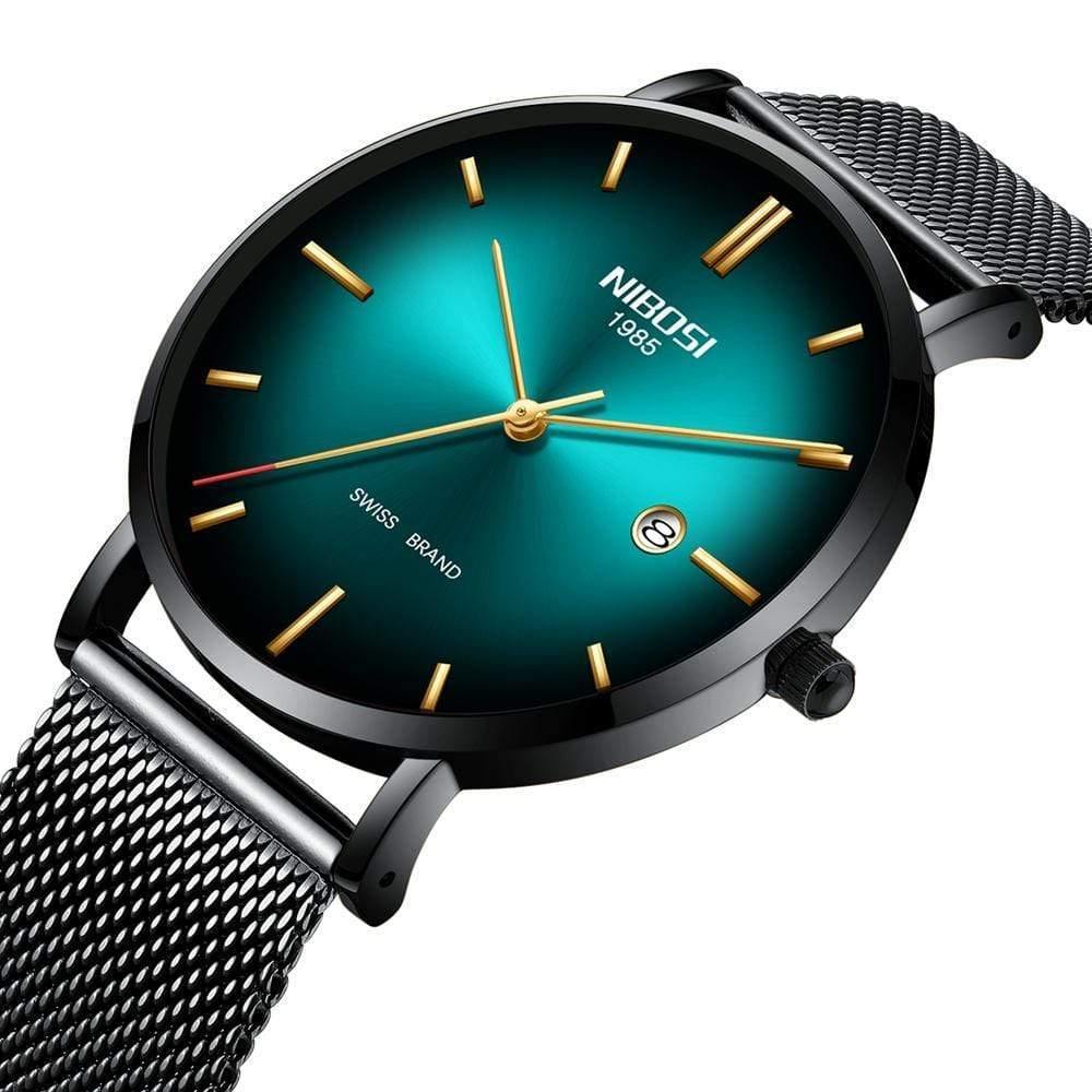 Planet Gates C Mens Watches Top Brand Luxury Mesh Steel Strap Green Casual Quartz Watch Men Fashion Sports Wrist Watch Relogio Masculino