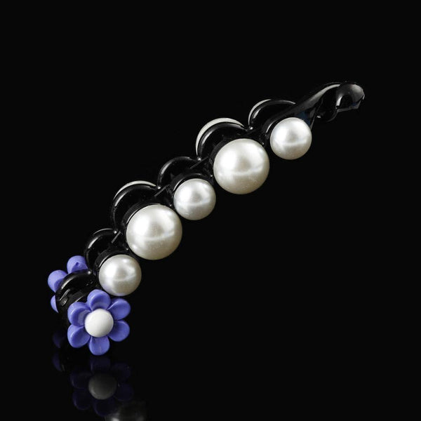 Molans Pearls Solid Banana Hair Clips In Women's Hair Accessories Ponytail Barrettes Elegant Hair Claws Hairpins