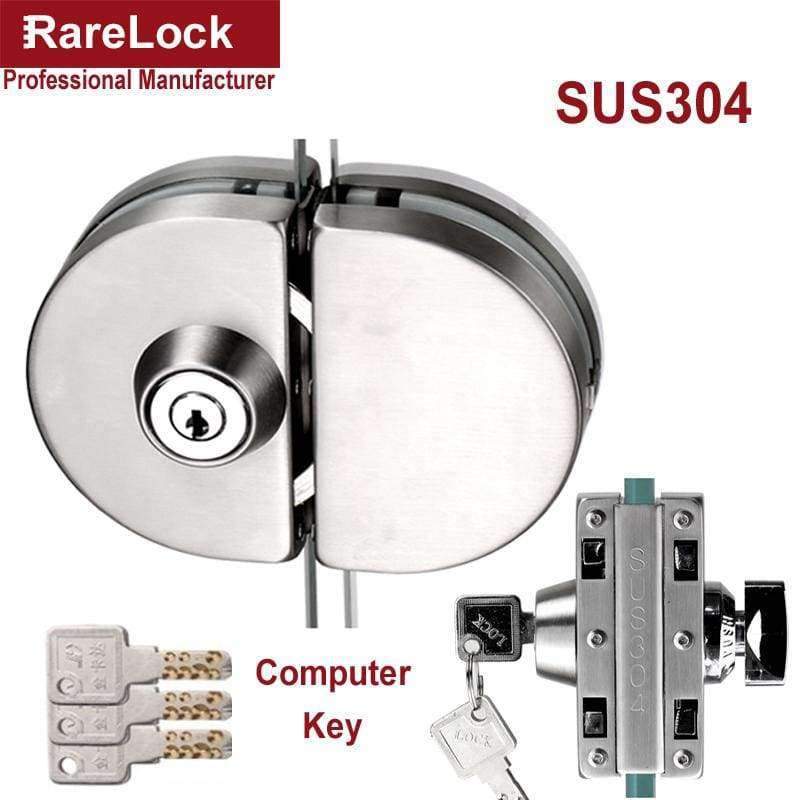 Planet Gates C Rarelock Sliding Door Lock SUS304 for Glass Office Door Bathroom Balcony Women Dress Store Home Security Hardware DIY i