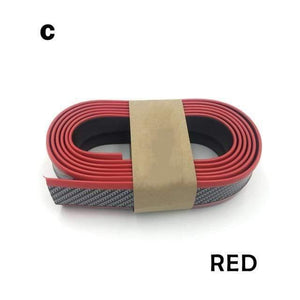 Planet Gates C RED Car Universal Front Bumper Lip  Carbon Fiber Rubber Splitter Chin Spoiler side Skirt Rubber Anti Scratch Protector Body Kit Trim