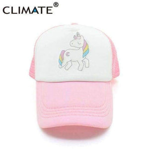 Planet Gates C Style / Fits 55to58cm head CLIMATE Women Girl Unicorn Luck Pink Mesh Summer Cool Caps new Youth Young Girl Pink Unicorn Cool Net Mesh Hat Caps Summer