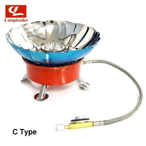 Planet Gates C type Windproof Stove Cooker Cookware Gas Burners for Camping Picnic Cookout BBQ With Extended Pipe 4 type Gas Stove Outdoor CL045