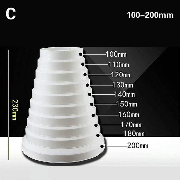 Universal Exhaust Hose Adapter PVC Pipe Fittings Range Hood Fume Exhaust Pipe Connector Check Value With 2m Aluminum Foil Tape