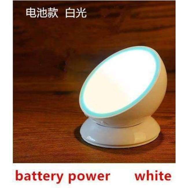 Planet Gates A / White Creative 360 degree rotation LED wireless wall lamp table Bedside bedroom night lamp kids Indoor novelty night light