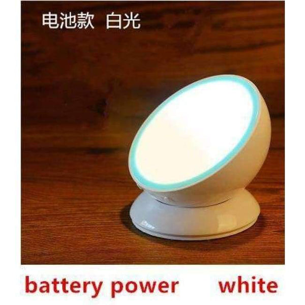 Planet Gates C / White Creative 360 degree rotation LED wireless wall lamp table Bedside bedroom night lamp kids Indoor novelty night light