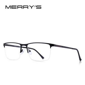 Planet Gates C01 Black Men Titanium Glasses Frame Ultralight Square Eye Myopia Prescription Eyeglasses Male Half Optical Frame S2014