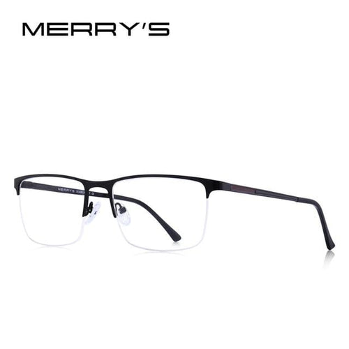 Planet Gates C01 Black Men Titanium Glasses Frame Ultralight Square Eye Myopia Prescription Eyeglasses Male Half Optical Frame S2014