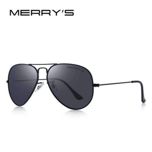 Planet Gates C01 Black MERRY'S DESIGN Men/Women Classic Pilot Polarized Sunglasses 58mm UV400 Protection S'8025