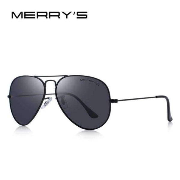 Planet Gates C01 Black MERRY'S DESIGN Men/Women Classic Pilot Polarized Sunglasses 58mm UV400 Protection S'8025