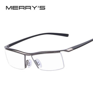 Planet Gates C01 Black MERRY'S Men Optical Frames Eyeglasses Frames Rack Commercial Glasses Fashion Eyeglasses Frame Myopia Titanium Frame TR90 Legs