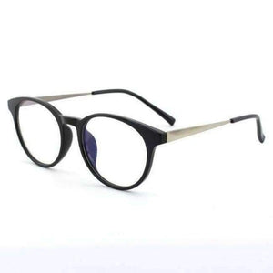 Planet Gates C01 Glossy Black B1 CGID TR90 Computer Glasses Anti Blue Light Radiation Optical Print Glasses Round Black Eyewear Frame PC Glass Men & Women CT28