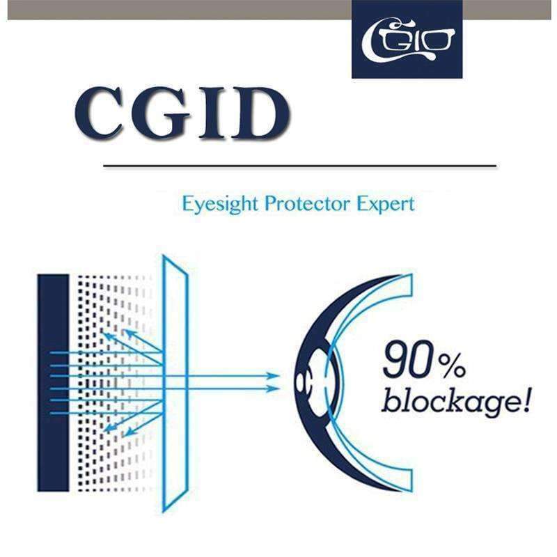 Planet Gates C01 Glossy Black CGID Women Fashion Computer Glasses Anti Blue Rays Blocking Filter Eyewear Fashion Eyeglasses Sleeping Better Round Glasses CT10