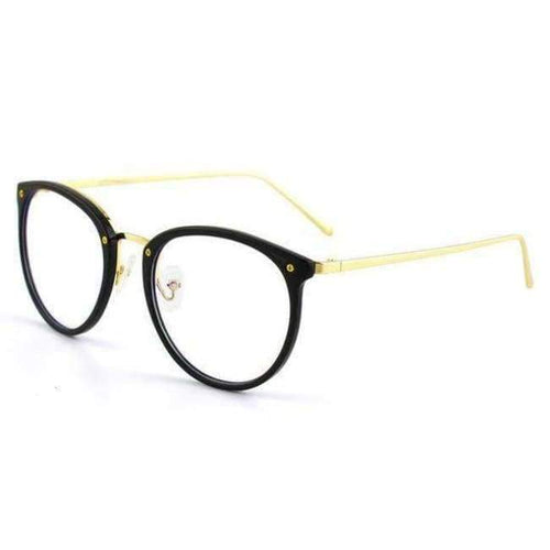 Planet Gates C01 Glossy Black CGID Women Fashion Computer Glasses Anti Blue Rays Blocking Filter Eyewear Fashion Eyeglasses Sleeping Better Round Glasses CT10