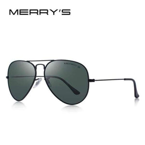 Planet Gates C02 Black Green MERRY'S DESIGN Men/Women Classic Pilot Polarized Sunglasses 58mm UV400 Protection S'8025