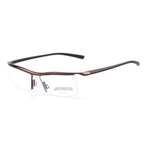 Planet Gates C02 Brown MERRY'S Men Optical Frames Eyeglasses Frames Rack Commercial Glasses Fashion Eyeglasses Frame Myopia Titanium Frame TR90 Legs
