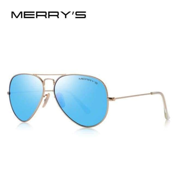Planet Gates C03 Blue Mirror MERRY'S DESIGN Men/Women Classic Pilot Polarized Sunglasses 58mm UV400 Protection S'8025