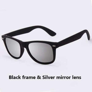 Planet Gates C03Silver mirror AOFLY Fashion Sunglasses Men Polarized Sunglasses Men Driving Mirrors Coating Points Black Frame Eyewear Male Sun Glasses UV400