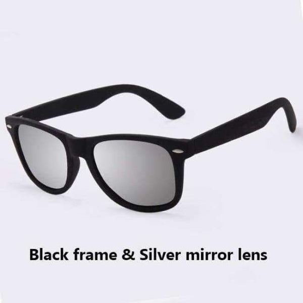Planet Gates C03Silver mirror AOFLY Fashion Sunglasses Men Polarized Sunglasses Men Driving Mirrors Coating Points Black Frame Eyewear Male Sun Glasses UV400