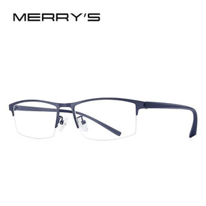 Planet Gates C04 Blue Men Optical Frames Eyeglasses Frames Rack Commercial Glasses Fashion Eyeglasses Frame Myopia Titanium Frame TR90 Legs