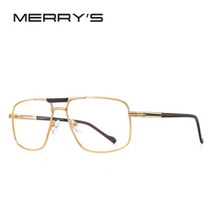 Planet Gates C04 Gold Men Classic Square Glasses Optics Frame Luxury Double Bridge Prescription Glasses Frames Optical Eyewear S2012