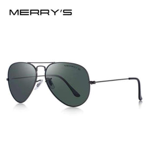 Planet Gates C04 Gray Green MERRY'S DESIGN Men/Women Classic Pilot Polarized Sunglasses 58mm UV400 Protection S'8025