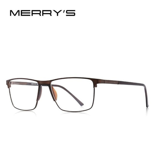 Planet Gates C05 Brown Men Titanium Alloy Glasses Frame Fashion Male Square Ultralight Eye Myopia Prescription Eyeglasses S2001