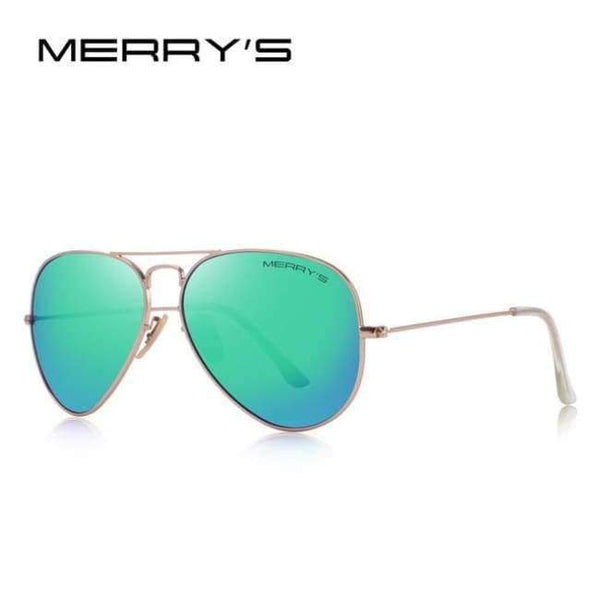 Planet Gates C05 Green Mirror MERRY'S DESIGN Men/Women Classic Pilot Polarized Sunglasses 58mm UV400 Protection S'8025