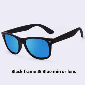 Planet Gates C06Blue mirror AOFLY Fashion Sunglasses Men Polarized Sunglasses Men Driving Mirrors Coating Points Black Frame Eyewear Male Sun Glasses UV400