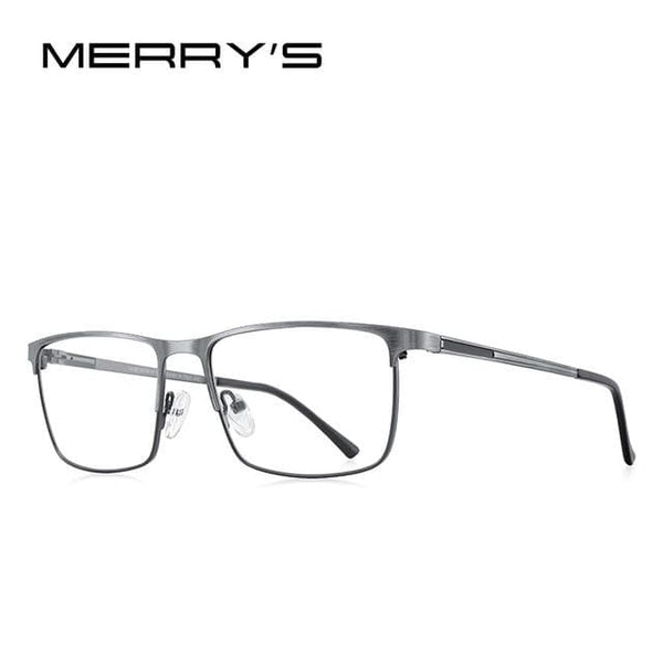 Planet Gates C07 Gray Men Titanium Glasses Frame Ultralight Square Eye Myopia Prescription Eyeglasses Male Half Optical Frame S2014