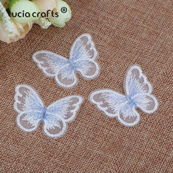 Planet Gates C1 10Pcs 10/12 pcs   Lace Butterfly  Multi-Color Cloth Embroidery Patch  Sew On Polyester DIY Patch  L0919