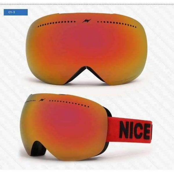 Planet Gates C1-3 2017 New Winter Ski Goggles Double Lens UV400 Anti-fog Big Ski Mask Glasses Skiing Men Women Snow Snowboard Eyewear Large Brands