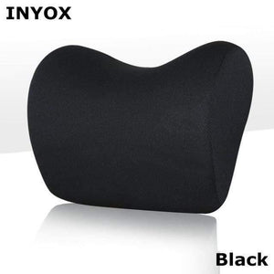 Planet Gates C1-Black 1PCS Car Headrest Neck Pillow for seat chair in auto Memory Foam cotton mesh cushion Fabric Cover soft Head rest travel support