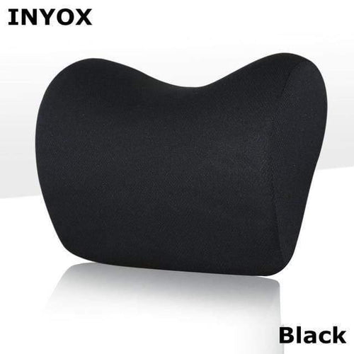 Planet Gates C1-Black 1PCS Car Headrest Neck Pillow for seat chair in auto Memory Foam cotton mesh cushion Fabric Cover soft Head rest travel support