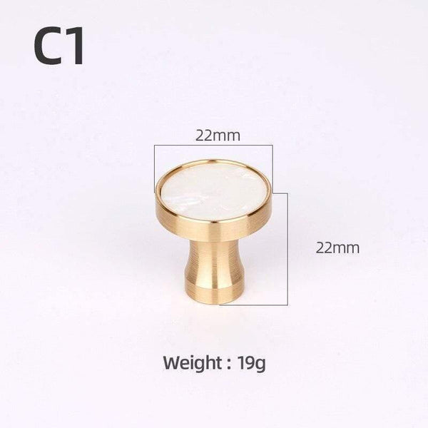 Brass Furniture Handles Elegant Door Knobs and Handles for Cabinet Kitchen Cupboard Drawer Pulls Wall Hanging Hooks Shell Resin