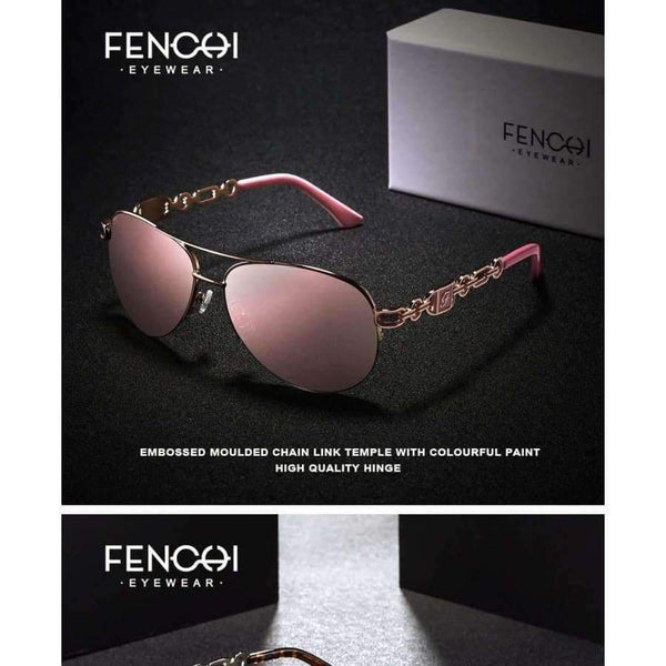 Planet Gates C1 pink FENCHI Sunglasses Women Driving Pilot Classic Vintage Eyewear Sunglasses High Quality Metal Brand Designer Glasses UV400