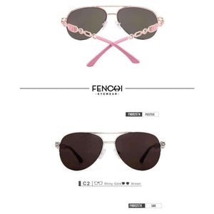 Fenchi Sunglasses Women Driving Pilot Classic Vintage Eyewear Sunglasses High Quality Metal Brand Designer Glasses Uv400