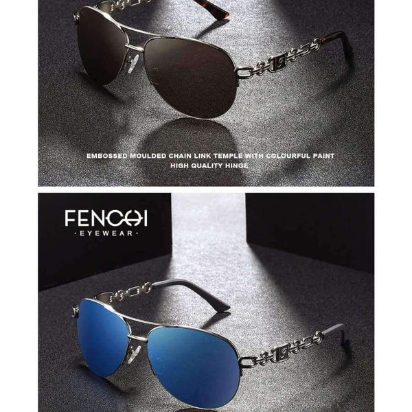 Fenchi Sunglasses Women Driving Pilot Classic Vintage Eyewear Sunglasses High Quality Metal Brand Designer Glasses Uv400