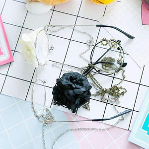 Planet Gates C1 Retro Baroque Round Women Rose Decoration Fashion Luxury Gothic Steampunk Glasses Frame Lolita Harajuku Style Ladies Eyewear