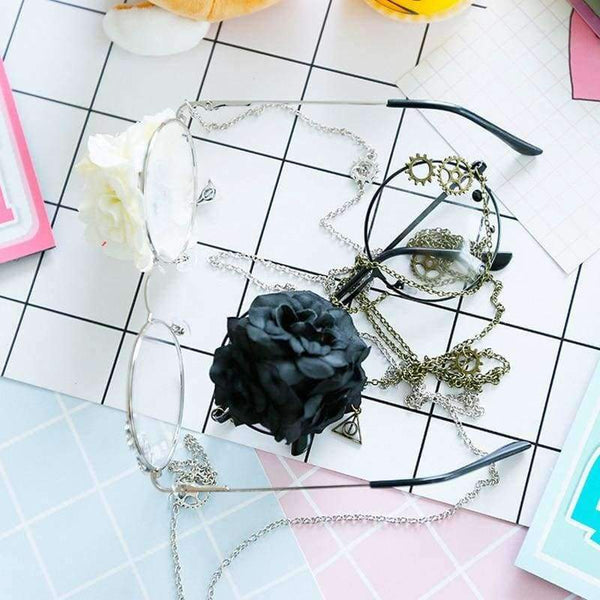 Planet Gates C1 Retro Baroque Round Women Rose Decoration Fashion Luxury Gothic Steampunk Glasses Frame Lolita Harajuku Style Ladies Eyewear