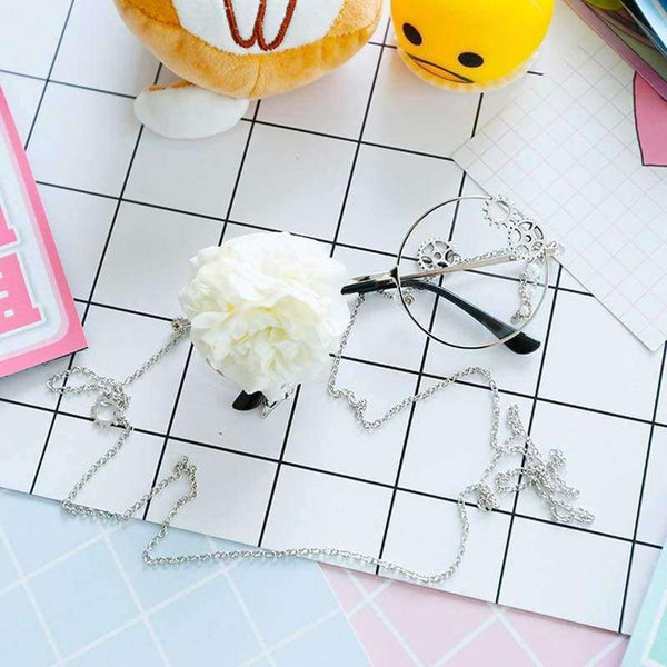 Planet Gates C1 Retro Baroque Round Women Rose Decoration Fashion Luxury Gothic Steampunk Glasses Frame Lolita Harajuku Style Ladies Eyewear