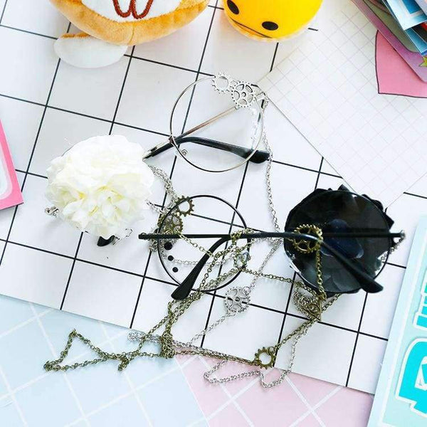 Planet Gates C1 Retro Baroque Round Women Rose Decoration Fashion Luxury Gothic Steampunk Glasses Frame Lolita Harajuku Style Ladies Eyewear