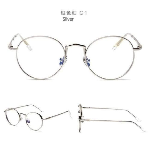 Planet Gates C1 Silver JackJad 2018 New Fashion Men Women Round Metal Liberty Plain Glasses Brand Design Eyewear Frame Glasses Frame Oculos De Grau