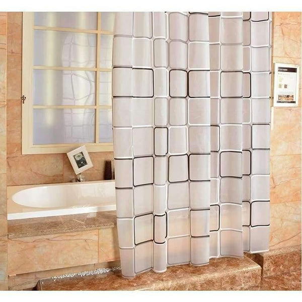 Planet Gates C1 / W80xH180cm Geometric Pattern Bathroom Curtain PEVA Eco-friendly Waterproof Moldproof Plastic Shower Curtains Bath Room Products More Size