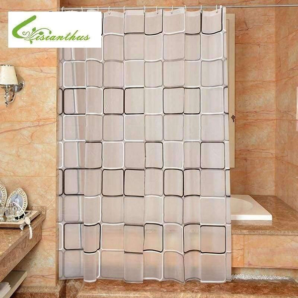 Planet Gates C1 / W80xH180cm Geometric Pattern Bathroom Curtain PEVA Eco-friendly Waterproof Moldproof Plastic Shower Curtains Bath Room Products More Size