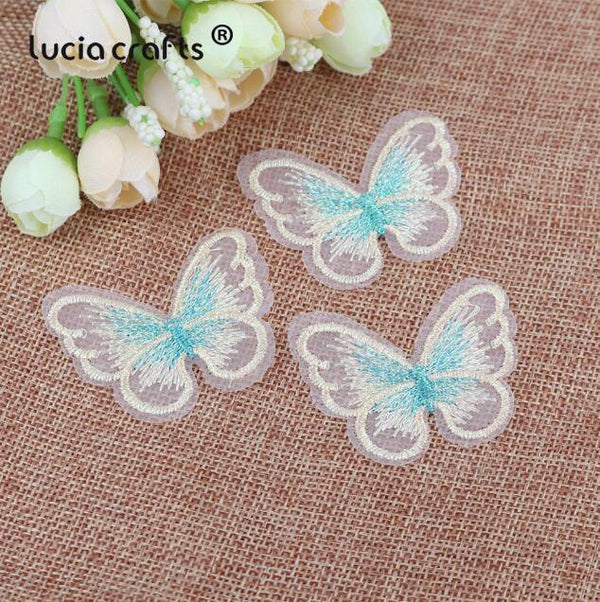 Planet Gates C10 10Pcs 10/12 pcs   Lace Butterfly  Multi-Color Cloth Embroidery Patch  Sew On Polyester DIY Patch  L0919