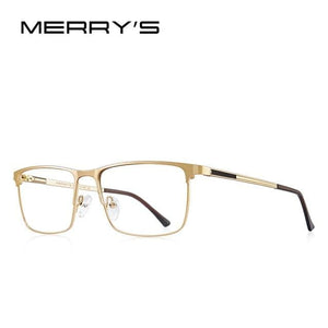 Planet Gates C10 Gold Men Titanium Glasses Frame Ultralight Square Eye Myopia Prescription Eyeglasses Male Half Optical Frame S2014