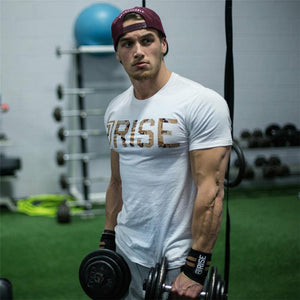 Men Short Sleeve Cotton T-shirt  New Casual Black Solid Slim T Shirt Male Jogger Gyms Fitness Bodybuilding Workout Tees Tops